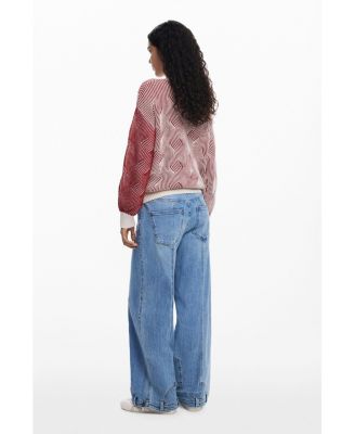 Women's Two-tone knit sweater