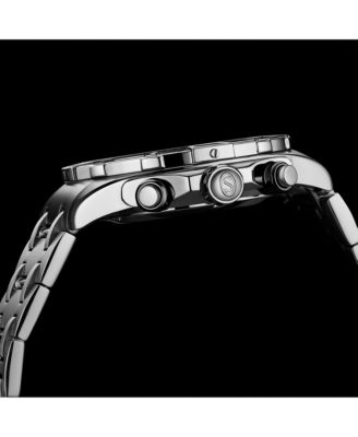 1022 Men s Chronograph Watch Quartz Movement Green Dial Black Subdials Black Bezel Stainless Steel Bracelet 50M Water Resistant Date Window