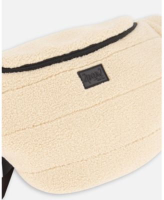 Adult Unisex Sherpa Diaper Changing Sling Bag Beige - Adult