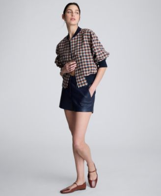 Women's Faux Leather Mid-Rise Shorts