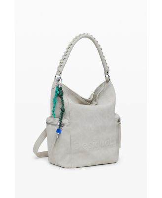 Women's Large logo faux leather backpack