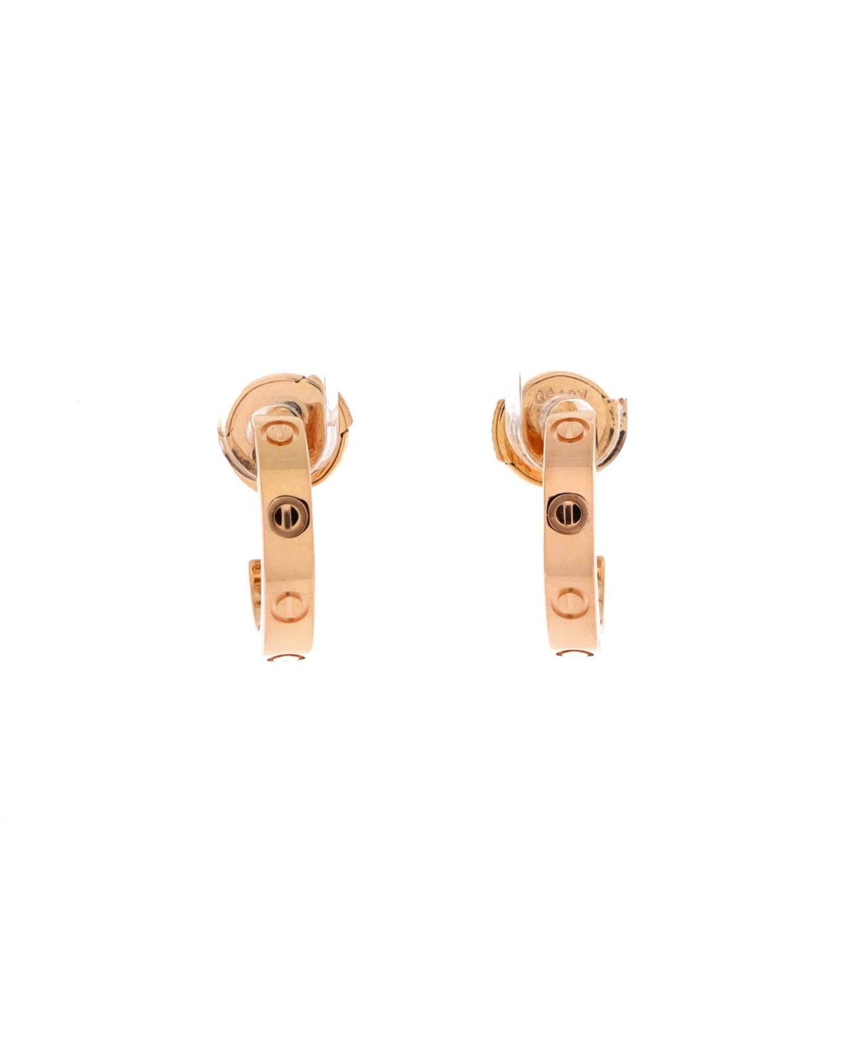 Love Hoop Earrings - 18k rose gold
