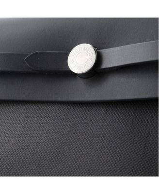 Pre-Owned Hermes 20 Herbag Zip Toile and Leather