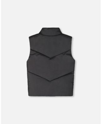 Boy Quilted Mid-Season Sleeveless Vest Black - Child