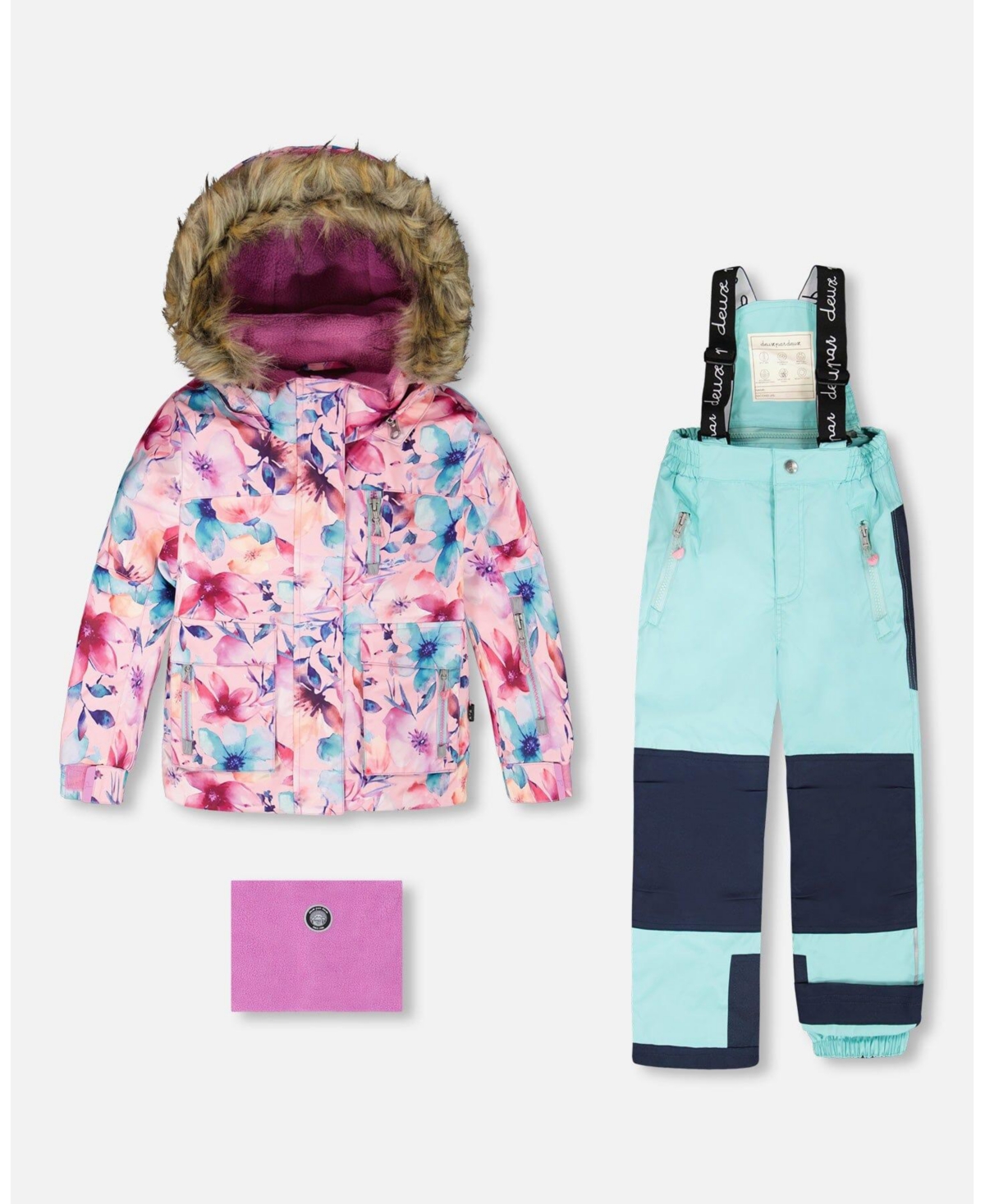 Girl Two-Piece Play Snowsuit Turquoise Blue - Child - Turquoise blue