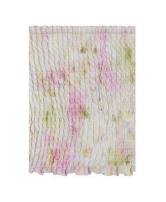 Women Lauren Pink Floral Print Ruched Back Linen Suit Vest