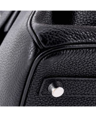 Pre-Owned Hermes Birkin 30 Handbag Blue Togo with Palladium Hardware