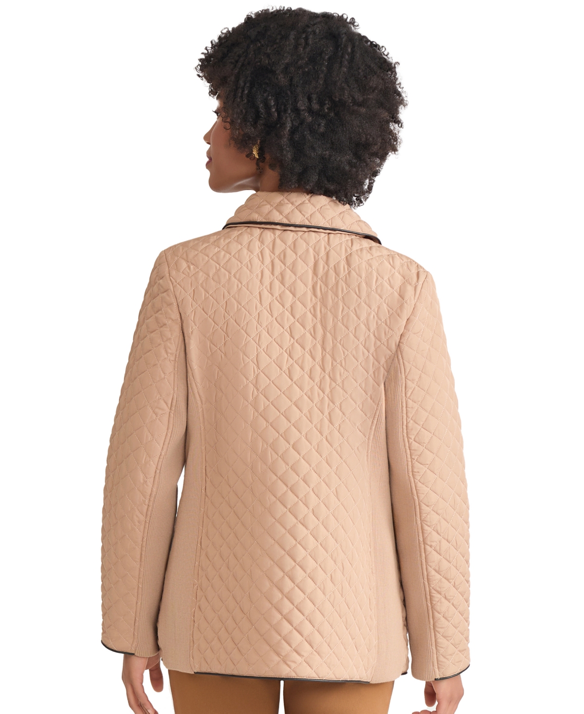 Jones New York Quilted Jacket In Brown