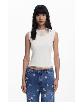 Women's Straight jeans with daisies