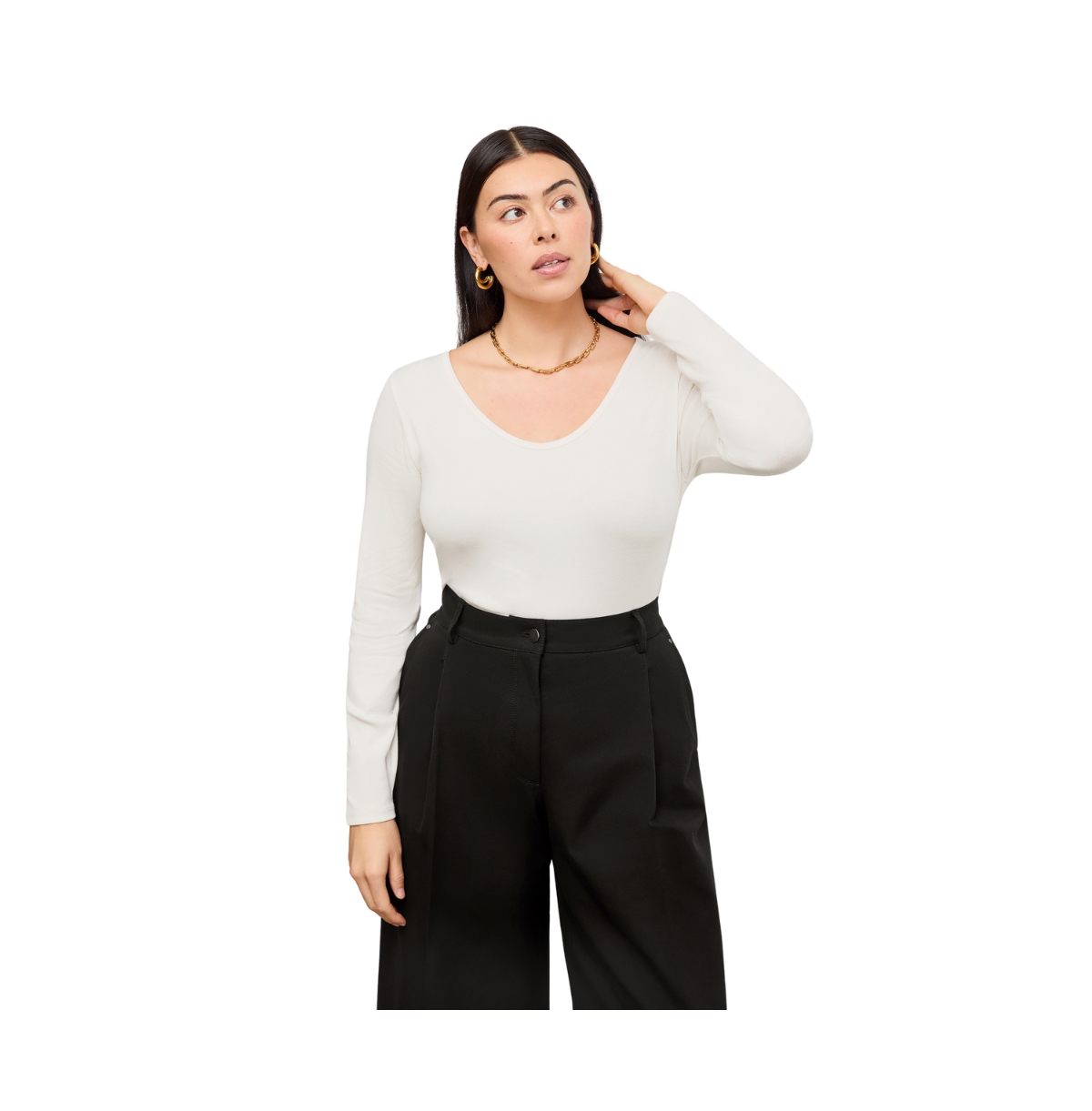 Women's Marcia T-Shirt - Ribbed Pima Cotton - Marmalade