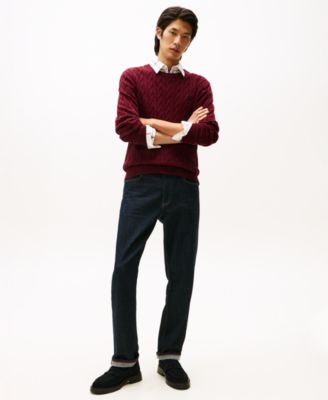 Men's Classic Cable Crest Crewneck Sweater