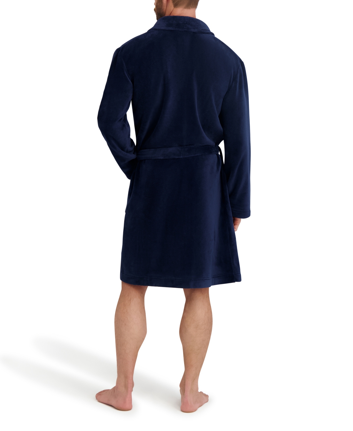 Hanes Men's Adjustable Plush Robe In Blue