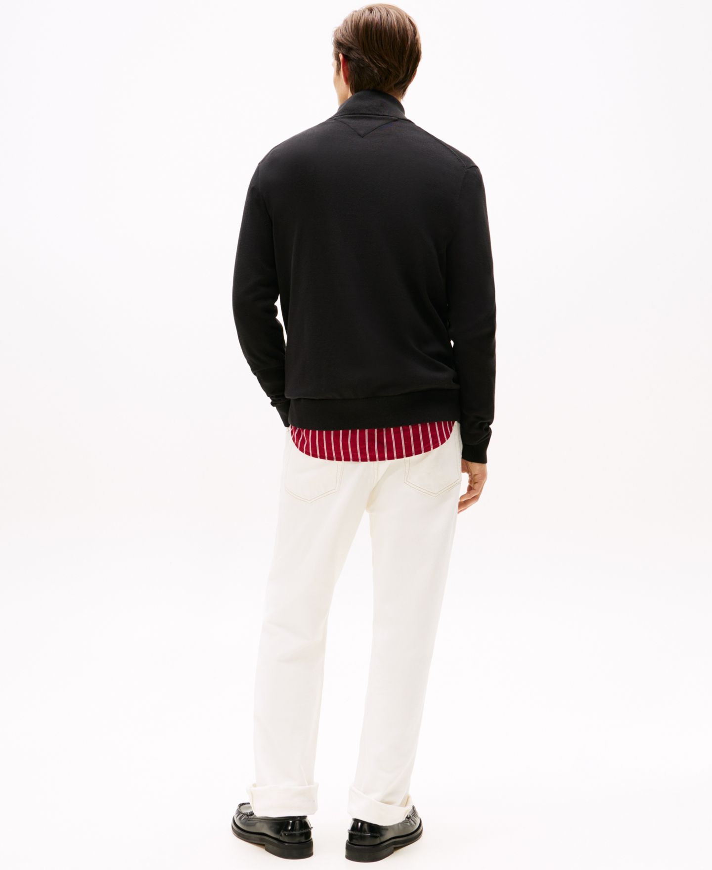 Мужской свитер Tommy Hilfiger Essential Zip-Thru, цвет: Чёрный — фото 2