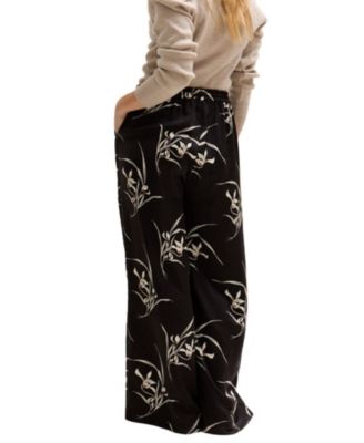 Women's Lillibet Wide Leg Large Floral Print Trouser