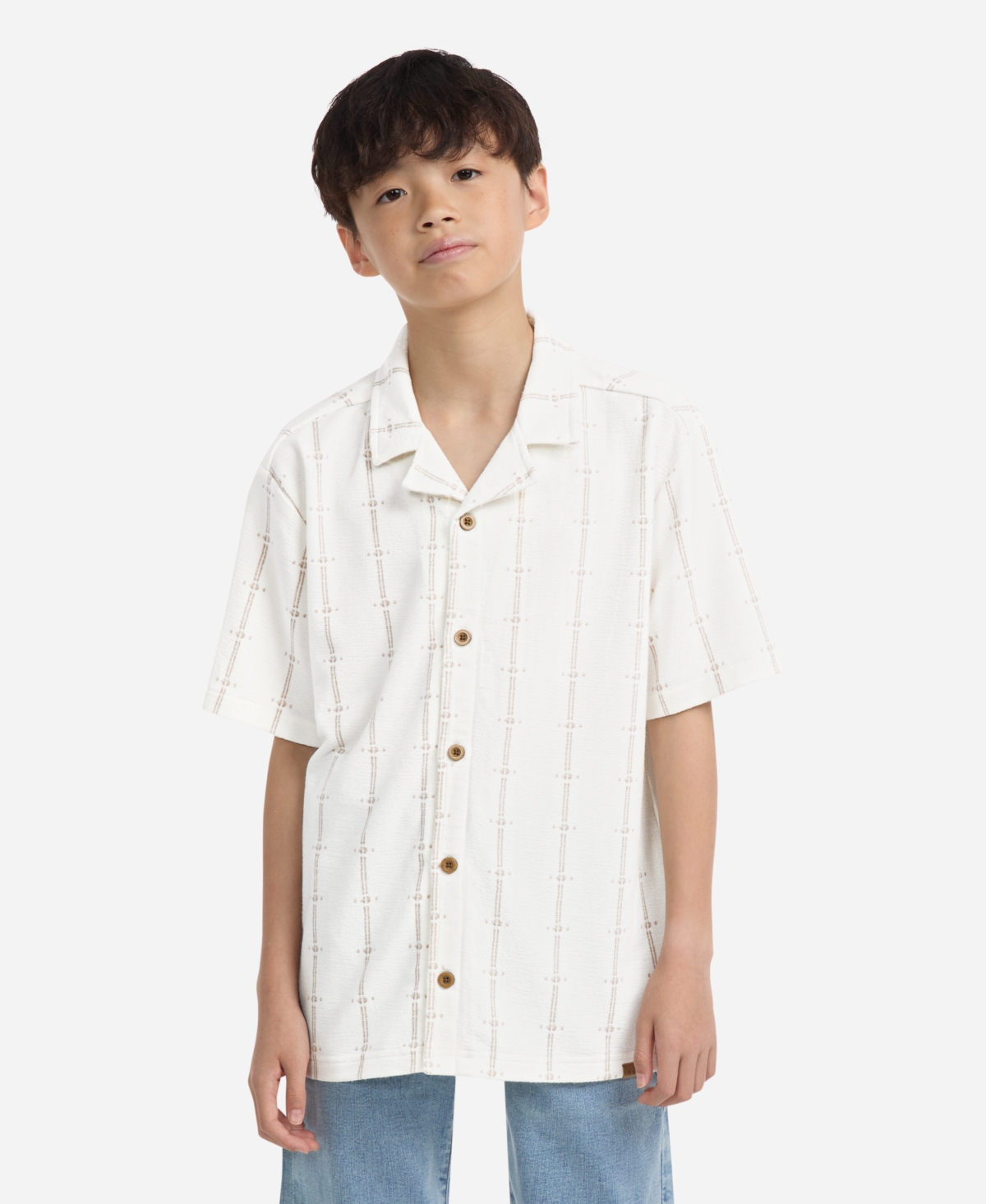 Abercrombie Boys Short Sleeve Knit Top In White