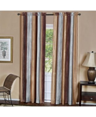 Ombre Crushed Satin Sheer Single Window Curtains & Valances