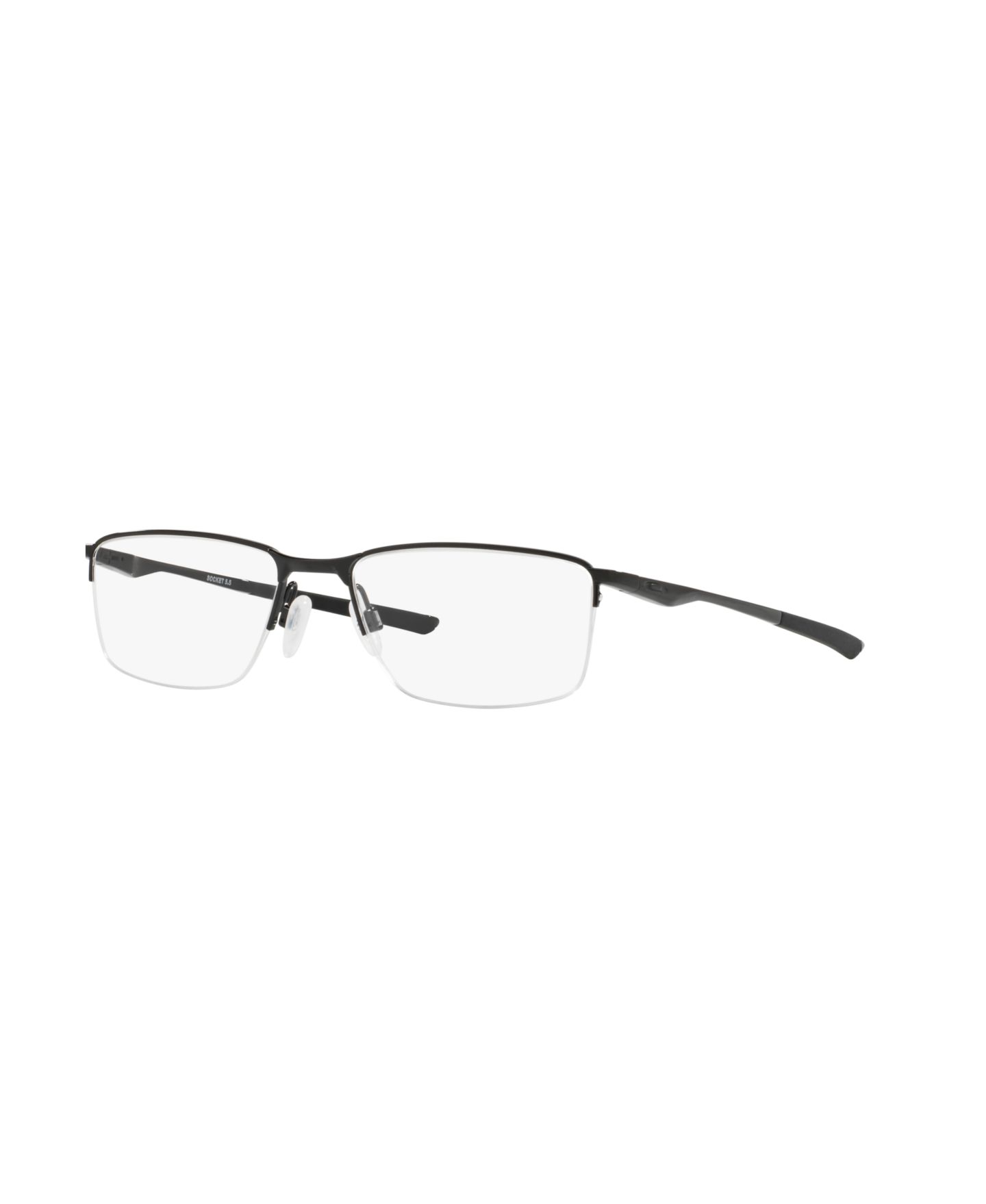 Мужские очки Celine Oakley Man Rectangle Metal OX3218 Socket 5.5 Eyeglasses, цвет: Полированный чёрный — фото 1