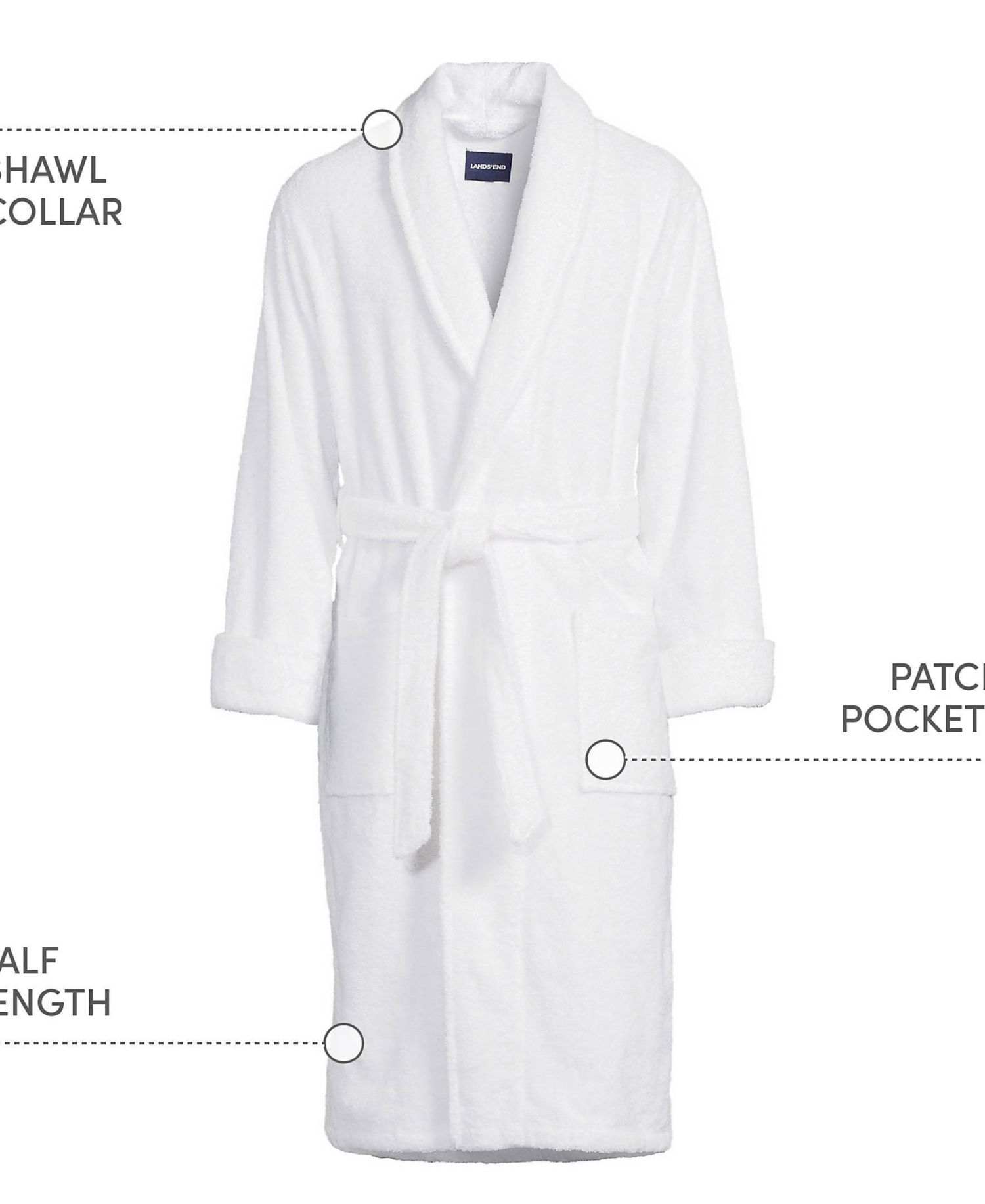 Big & Tall Calf Length Turkish Terry Robe
