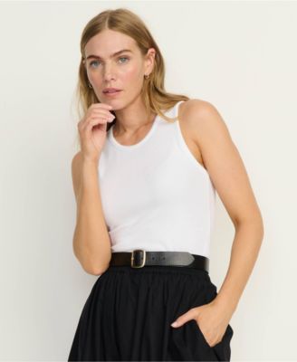 Women's Drapey Rib Fitted Tank Top