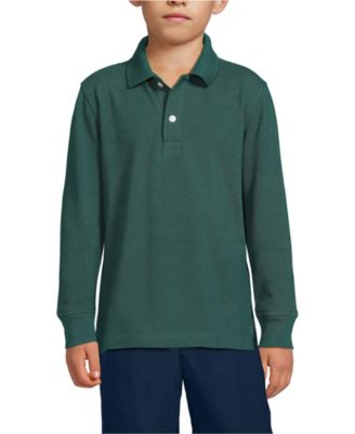 Girls Long Sleeve Mesh Polo Shirt