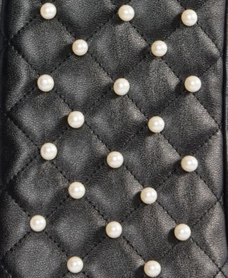 Imitation Pearl Embellished Quilted Gloves, Macy's Exclusive