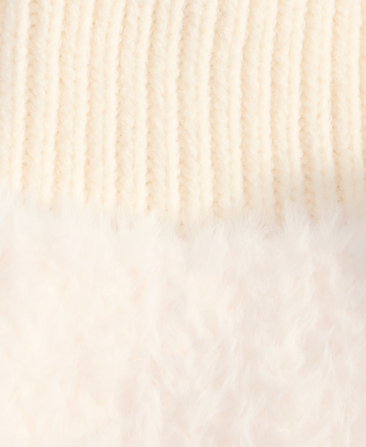 Inc International Concepts Faux Fur Cuff Ribbed Knit Beanie, Macy's Exclusive In White
