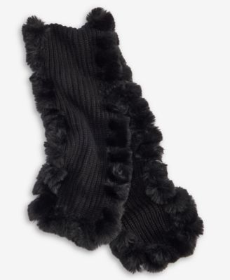 I.N.C. International Concepts - Knit Muffler with Faux Fur Trim