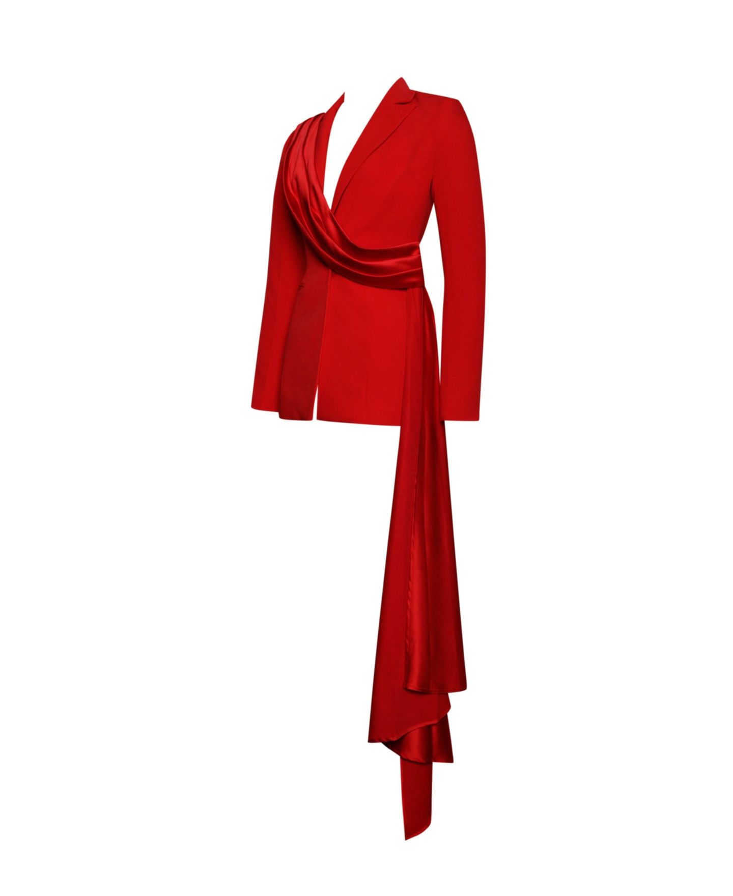 Женская куртка Miss Circle Vandra Red Draping Blazer, цвет: Красный — фото 7