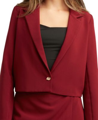 Juniors Soft Stretch Twill Long-Sleeve Jacket