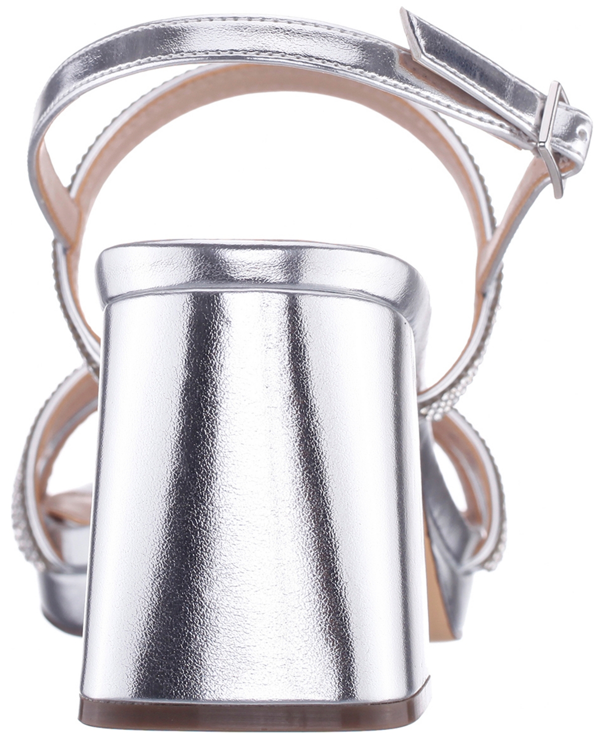 Nina Women's Berna Block-heel Strappy Sandals In Silver