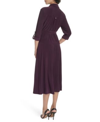 Women's V-Neck Jersey Shirt Dress