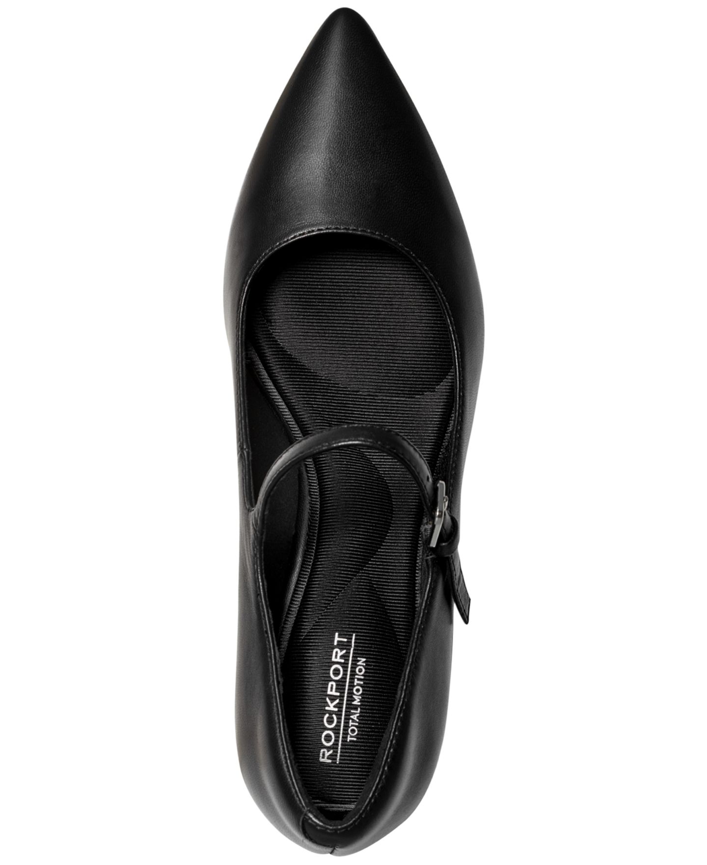 Женские туфли Rockport Chase Mary Jane Pointed Toe Pumps, цвет: Чёрный кожаный — фото 4