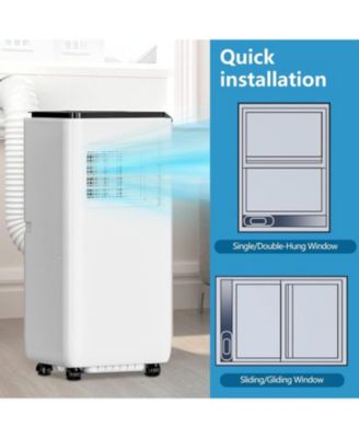 8,000 BTU ASHRAE, 3-in-1 Portable Air Conditioner with Air Cool, Dehumidifier & Fan Modes, Remote Control for Rooms up to 350 Sq. Ft