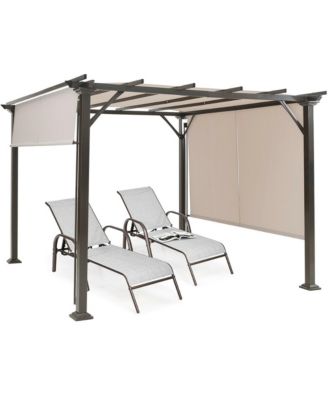 10' X 10' Pergola Kit Metal Frame Gazebo &Canopy Cover Patio Furniture Shelter