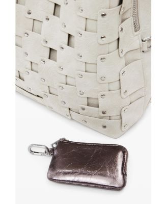 Women's Medium faux leather patch backpack