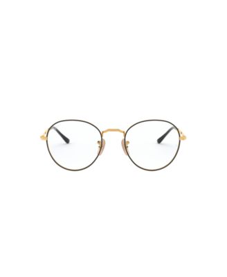 Unisex Round Metal Optics Eyeglasses, RB3582V