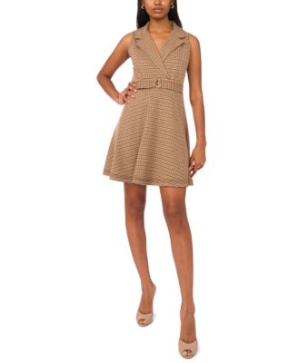 MSK - Women's Sleeveless V-Neck Fit & Flare Dress