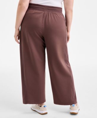 Plus Size Relaxed High-Rise Fleece Pants, Macy's Exclusive 