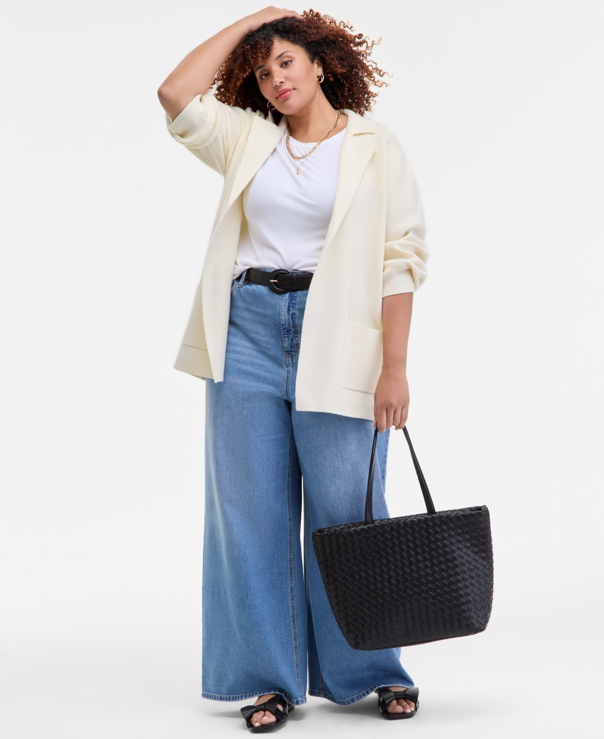 On 34th Plus Sweater Blazer