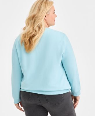 Plus Size Embroidered Crewneck Sweatshirt, Macy's Exclusive