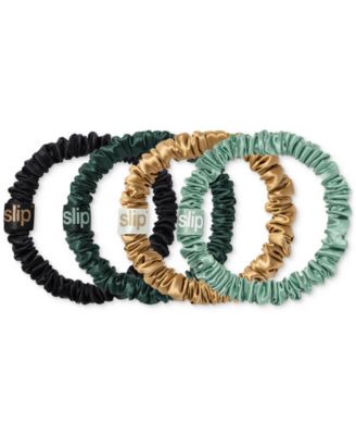 4-Pc. Pure Silk Sweetie Pie Skinny Scrunchies Set
