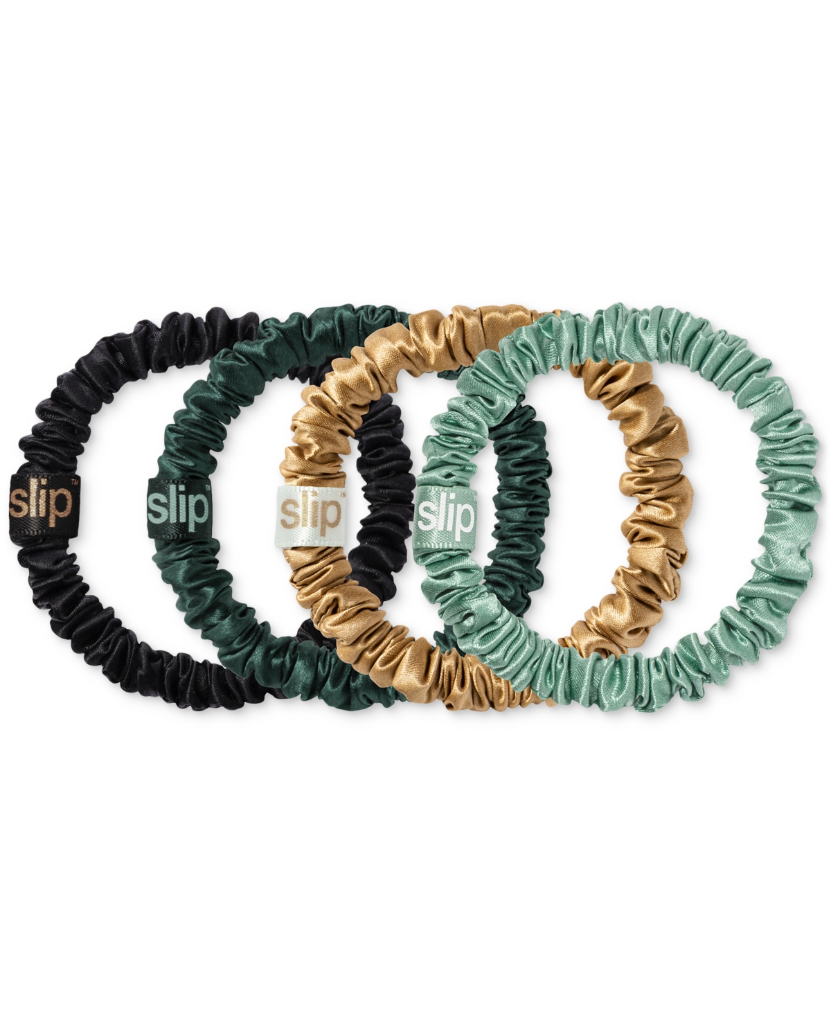 Slip Sweetie Pie Skinny Silk Pack Of Four Scrunchie Ornament In Multi