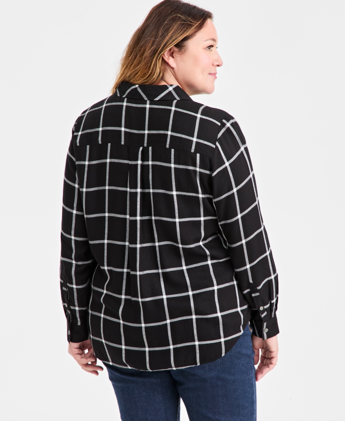 Style & Co Plus Button-Front Perfect Shirt, Macy's Exclusive