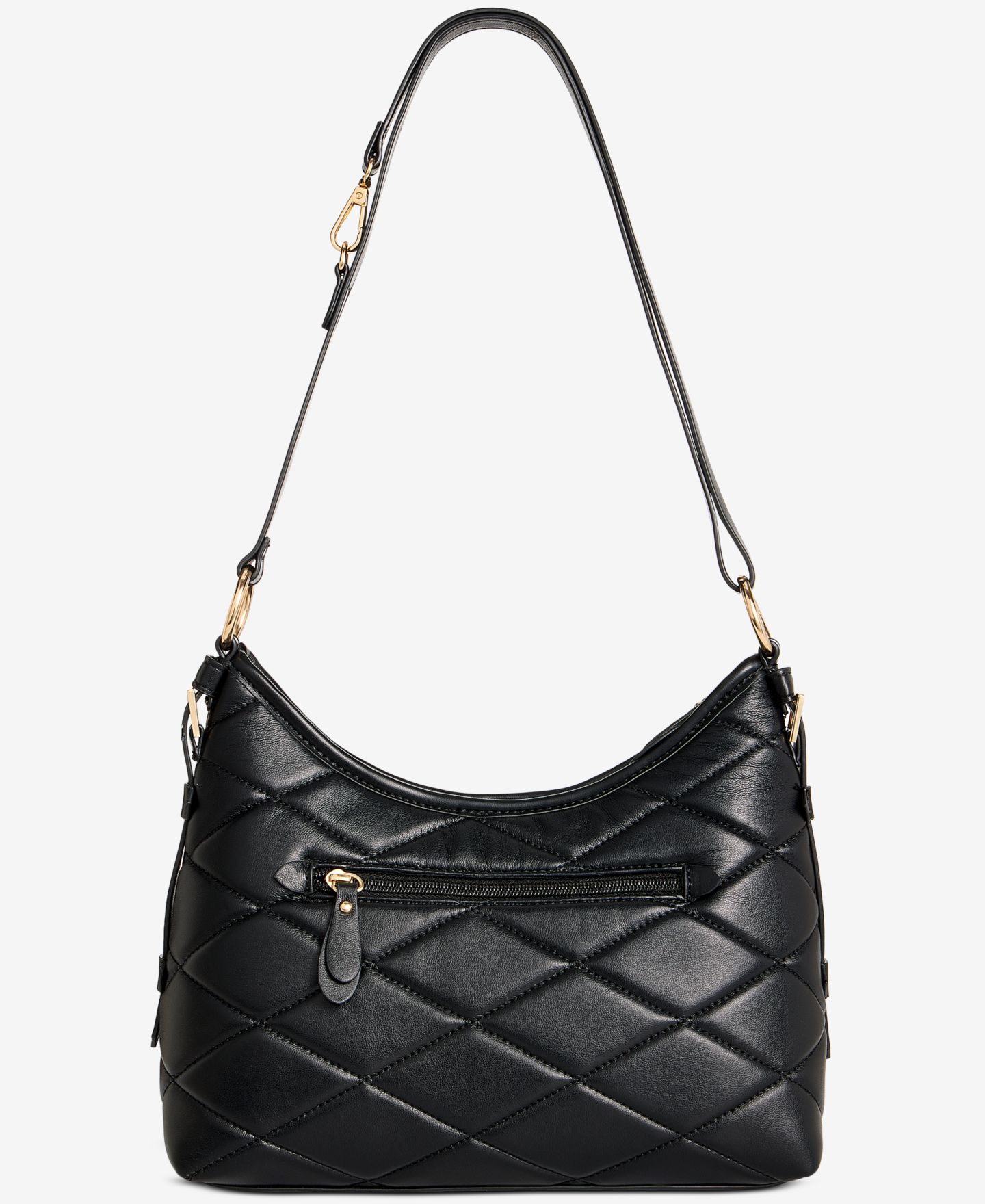Женская сумка Giani Bernini Small Quilted Soft Shoulder Crossbody, цвет: Чёрный — фото 4