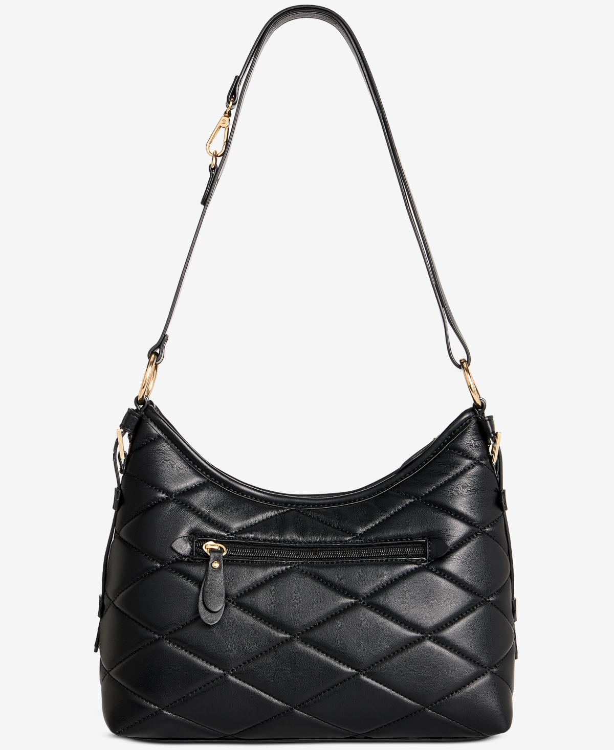 Giani Bernini Small Quilted Soft Shoulder Crossbody, Exclusively At Macy's In Black