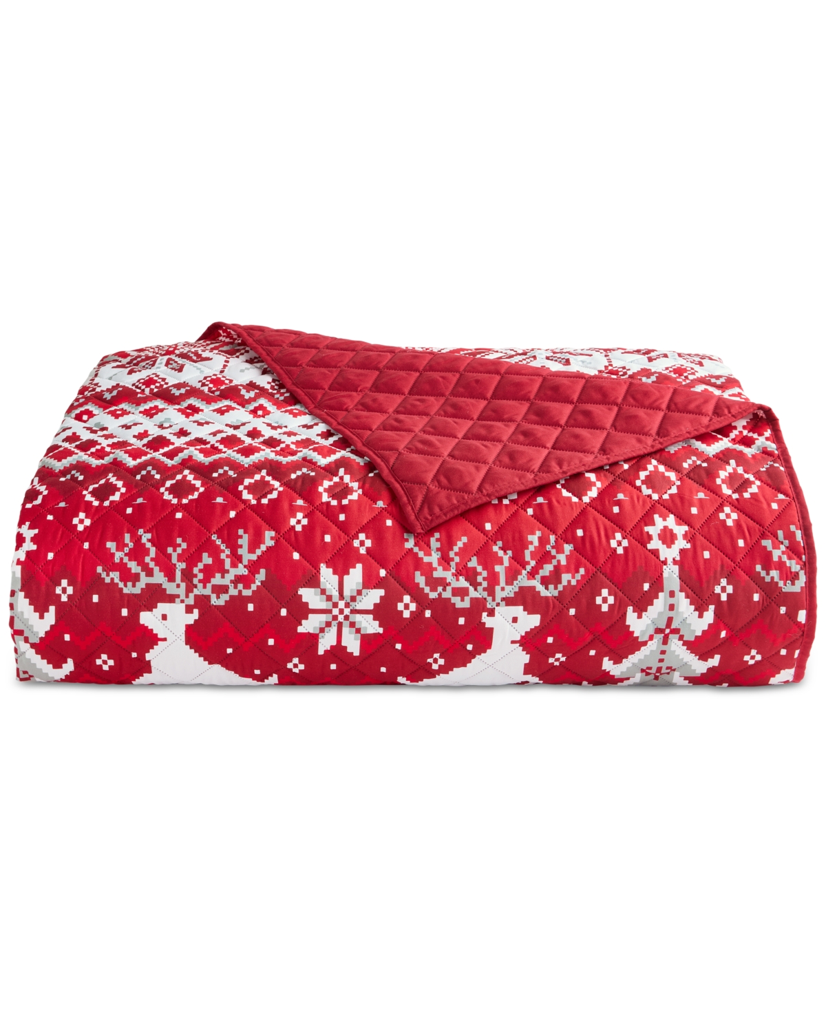 Holiday Lane Fair Isle 4-Pc. Quilt Bag Set, Full/Queen, Exclusively for Macy's