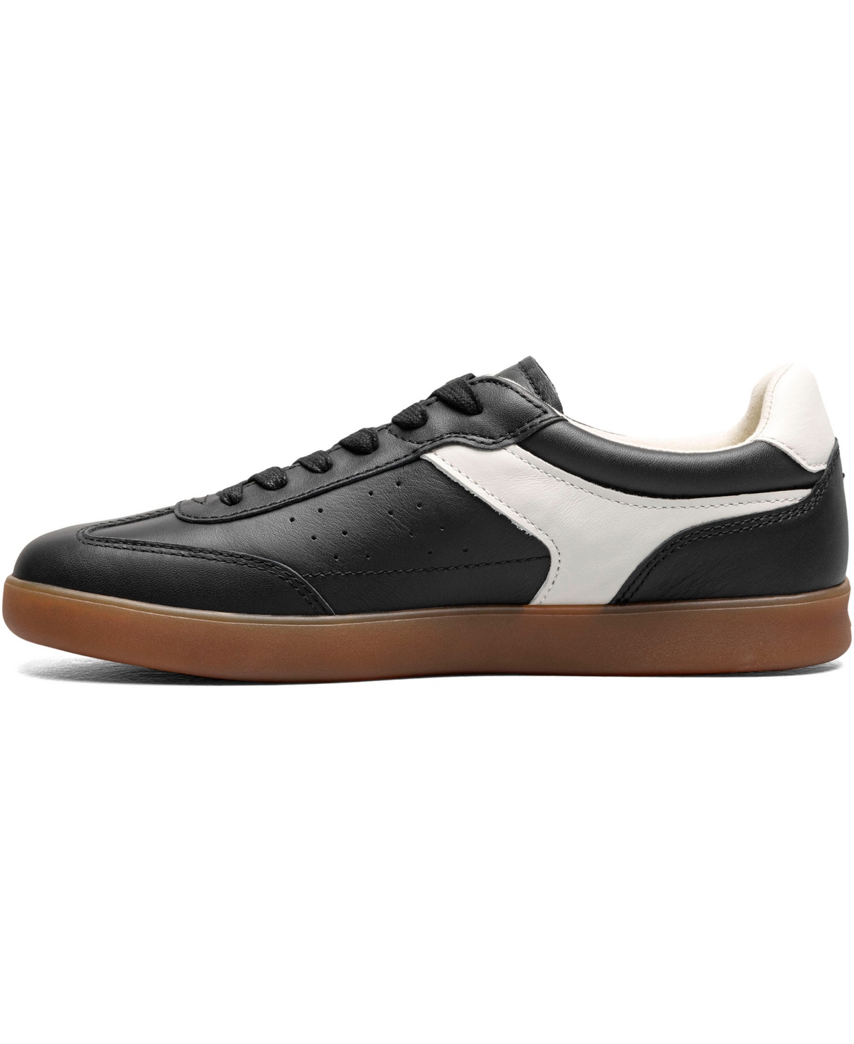 Florsheim Pace T-toe Low Top Leather Sneaker In Black