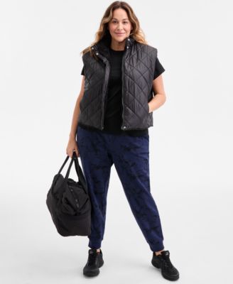 Plus Size Reversible Relaxed Zip-Front Sherpa Vest