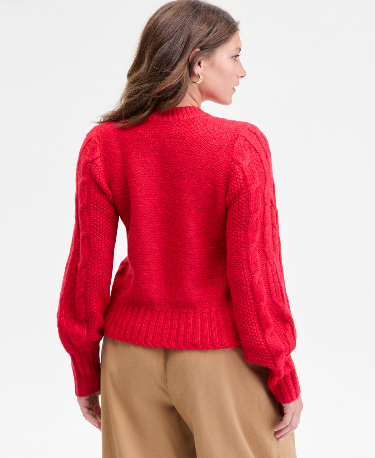 On 34th Women's Chunky Cable-Knit Cardigan, Macy's Exclusive