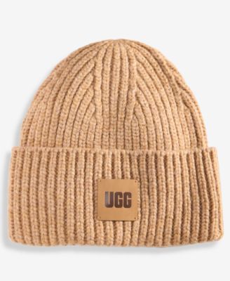 UGG® Women's Chunky Rib-Knit Logo-Patch Beanie - Macy's